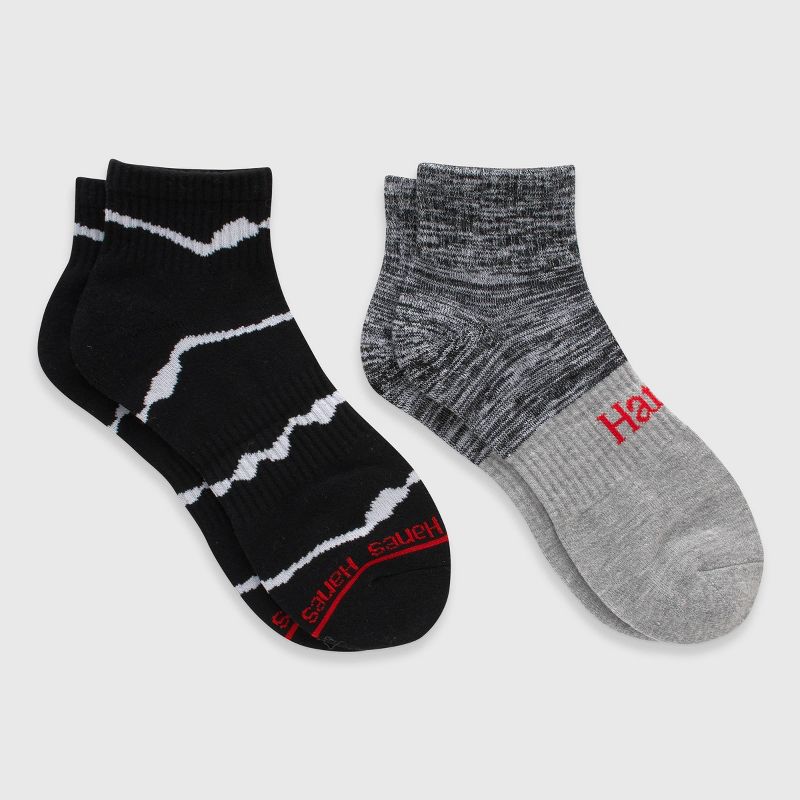 Hanes Premium Men's Ankle Socks 2pk - 6-12, 2 of 4