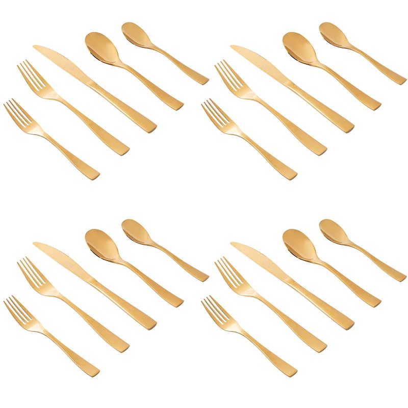 Gibson Home Holland Road 20 Piece Gold Stainless Steel Flatware Set, 3 of 5
