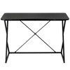 HOMCOM 43" Home Office Computer Desk Study Student Writing Table with Z and X Bar Frame Support for Living Room, Black - 4 of 4