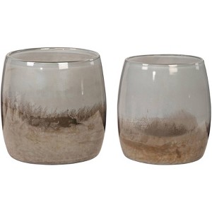 Uttermost Tinley Ombre Gray Bronze Glass Decorative Bowls Set of 2 - 1 of 1