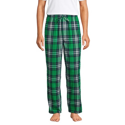 Lands End Men s Tall Flannel Pajama Pants Medium Tall True Green Plaid Target