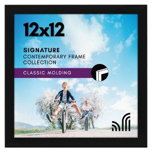 Americanflat 12x12 Picture Frame -- Gallery Style Frames Made of Engineered Wood - Square Frame for Wall Display - Black - 1 of 4