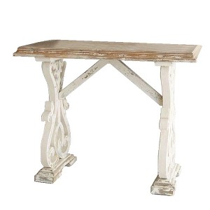 TX USA Corporation 48" Baxter Wood Farmhouse Console Table - White - 1 of 3