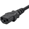Monoprice 3-Prong Extension Cord - 15 Feet - Black | IEC 60320 C14 to IEC 60320 C13, 16AWG, 13A, 125V - 3 of 4
