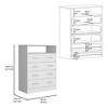 NicBex 4 Drawers Dresser for Bedroom with 1 Open Shelf,Chest of Drawers with White Metal Handle,Storage Dressers for Bedroom - 3 of 4