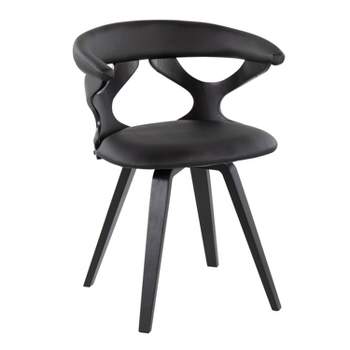 Gardenia PU Leather/Wood Dining Chair Black - LumiSource