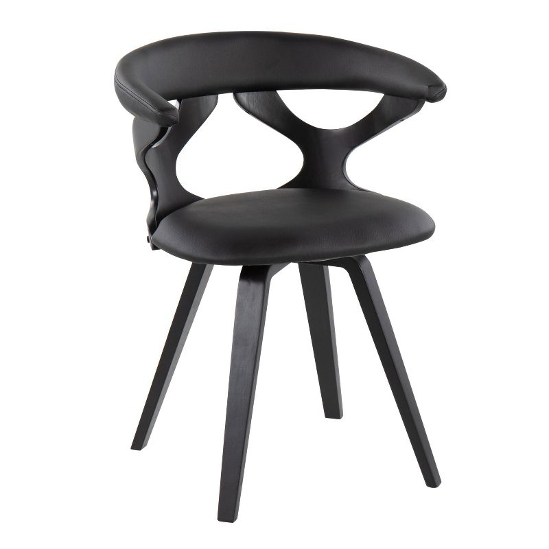 Gardenia PU Leather/Wood Dining Chair Black - LumiSource, 1 of 10