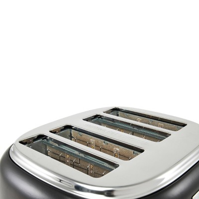 Haden Dorset Wide Slot 4 Slice Toaster Black/Copper: Steel & Plastic, 1500W, Bagel & Defrost, 1-Year Warranty, 5 of 18