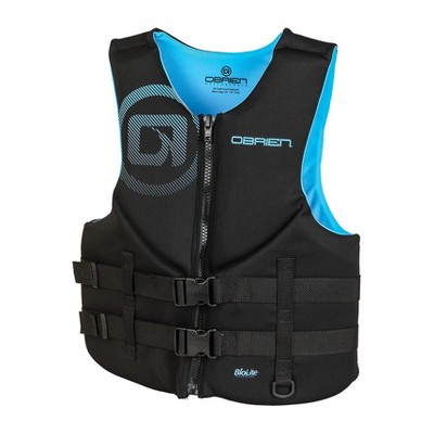 O'Brien Watersports Comfortable Traditional Men's Lightweight Breathable Safety Life Jacket Vest, Cyan, Size Medium