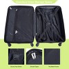 FURNIinspire Bag and Luggage Sets 4 Piece Stylish Suit Cases Lightweight Suitcases with Wheels for Travel Business, Green, 18.78"*10.83"*28" - 4 of 4