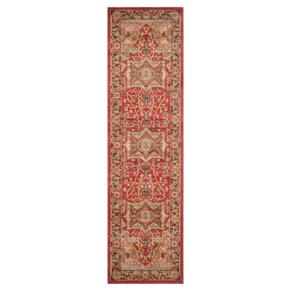 2'2inx10' Runner Hawly Natural/Red - Safavieh