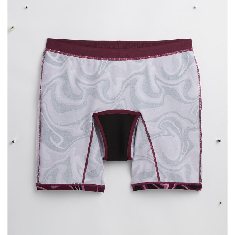 TomboyX Women's First Line  Period Leakproof 9" Inseam Boxer Briefs Underwear, Soft Cotton Stretch Comfortable (XS-6X), 1 of 3
