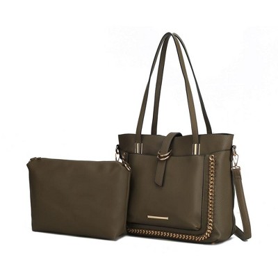 MKF Collection Raya Vegan Leather Women’s Shoulder Bag with Crossbody Pouch by Mia K