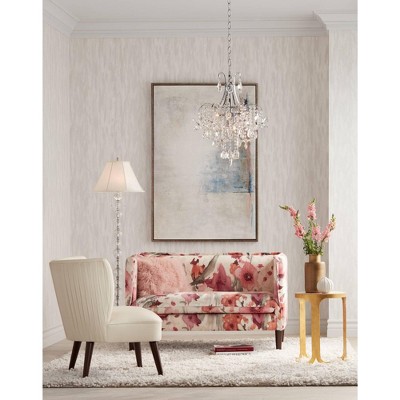 Uttermost Modern Glam Gold Leaf Round Accent Table 19 1/2" Wide Mirrored Tray Tabletop For