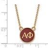 Black Bow Jewelry 14k Yellow Gold Plated Sterling Silver Alpha Phi Greek Life Necklace 18 Inch - 3 of 4