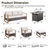 Buenhomino 8 Piece Patio Furniture Set with 41" Fire Pit Table Wicker Rattan Patio Sectional Sofa Set Outdoor Seating Furniture with Thickened Cushion - 3 of 4