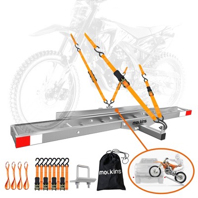 Mockins Steel Hitch Mount Dirt Bike Carrier & Ramp - 500 Lbs Capacity | 73"