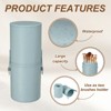 Unique Bargains PU Leather Dustproof Pencil Toothbrush Cosmetic Brush Holder - 3 of 4