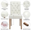 Yaheetech Set of 4 Tufted Upholstered Faux Leather Dining Chairs with Solid Wood Legs - 4 of 4