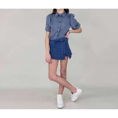 Girl Denim Skort - tractr