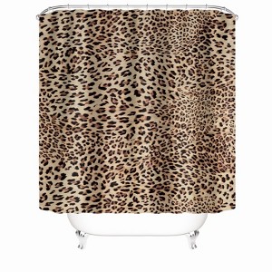 Leopard Print Shower Curtains for Bathroom Waterproof Fabric Bath Curtain Durable Soft Stylish Bathroom Decor 72x72 Inch - 1 of 1