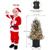 3 ft Pre Lit Premium Snow Flocked Artificial Christmas Tree with 8 Mode Warm White Led, Mini Pre Lit Xmas Pine Tree for Christmas, Set of 2 - 2 of 4