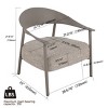 3-Piece Patio Conversation Set with 2 Cushioned Chairs and Coffee Table, Small Space Outdoor Furniture for Balcony or Porch – The Pop Home - 4 of 4