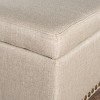 Gavin Storage Ottoman Beige - Christopher Knight Home: Upholstered Rectangular Bench with Wood Frame - 3 of 4