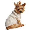 Doggie Design Combed Cotton Cable Knit Dog Sweater - Oatmeal - 2 of 3