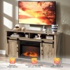 Farmhouse 59'' TV Stand For Tvs Up To 70'' With Electric Fireplace and 2-Door - 3 of 4
