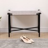 KTMBDW Handwoven Paper Rope Ottoman, Vanity Stools for Entryway Natural Footstool for Living Room, Bedroom - 4 of 4