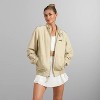Women's Soft Suede Leather Iconic Oversized Jacket - 3 of 4