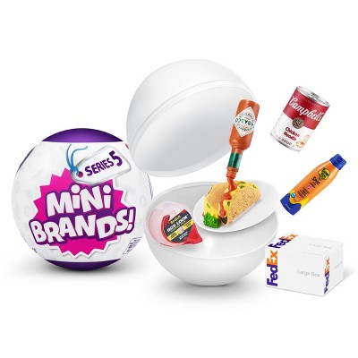 Mini Brands Toy 5 Surprise Boxes  Miniatures Kitchen Food Brands