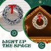 SEVOBAL Wreaths 60in Snow Flocked Christmas Wreath Artificial Xmas Wreath with 600 PVC Tips and DIY Ornaments for Xmas Decor, Green, 60"*5"*60" - 4 of 4