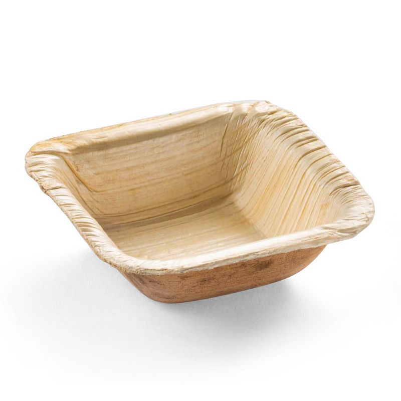 Smarty Had A Party 3" Square Palm Leaf Eco Friendly Mini Disposable Bowls (100 Bowls), 1 of 2