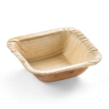 Smarty Had A Party 3" Square Palm Leaf Eco Friendly Mini Disposable Bowls (100 Bowls)