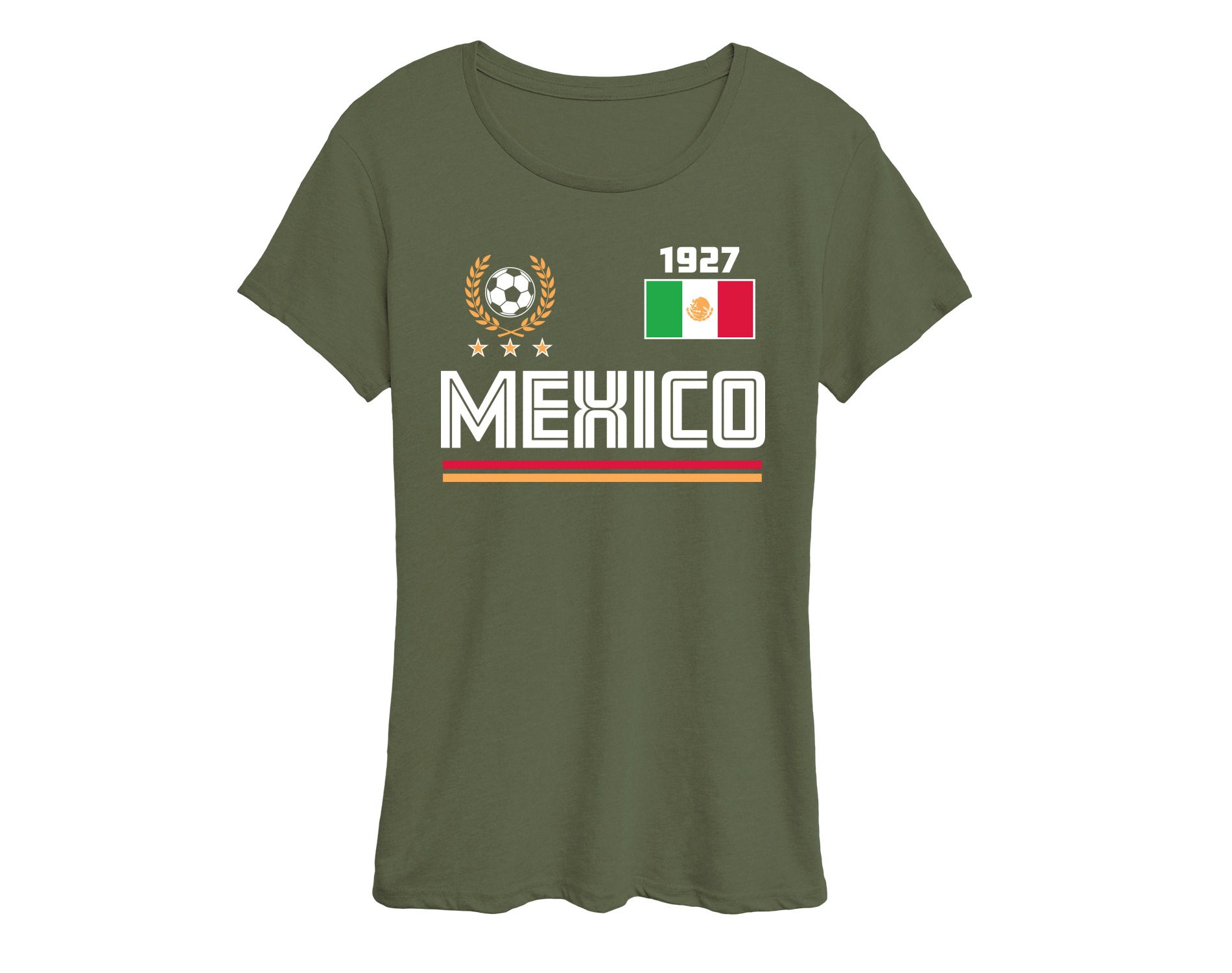 Women's - Instant Message - Mexico Soccer Jersey Short Sleeve Graphic T-Shirt