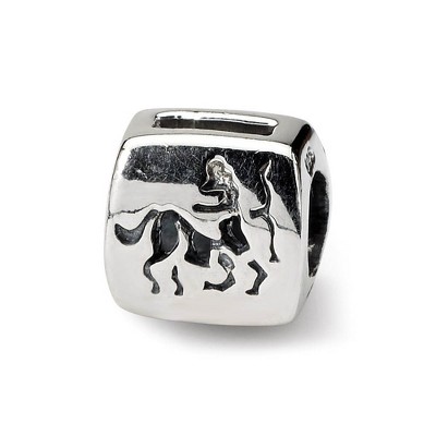 Black Bow Jewelry Sterling Silver Sagittarius the Archer Zodiac Bead Charm
