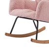 RUVALINO Baby Bouncers and Rockers, Leisure Sofa Chair, Baby Rocker Chair, Kids Arm Chair for Nursery or Playroom, Pink,34.25”*25.98”*37.79" - 4 of 4