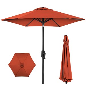 Best Choice Products 7.5ft Heavy-Duty Outdoor Market Patio Umbrella w/ Push Button Tilt, Easy Crank - 1 of 4