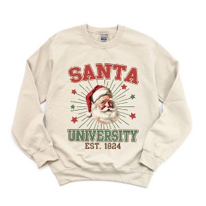 Simply Sage Market Women's Graphic Sweatshirt Santa University Stars - 1 of 4