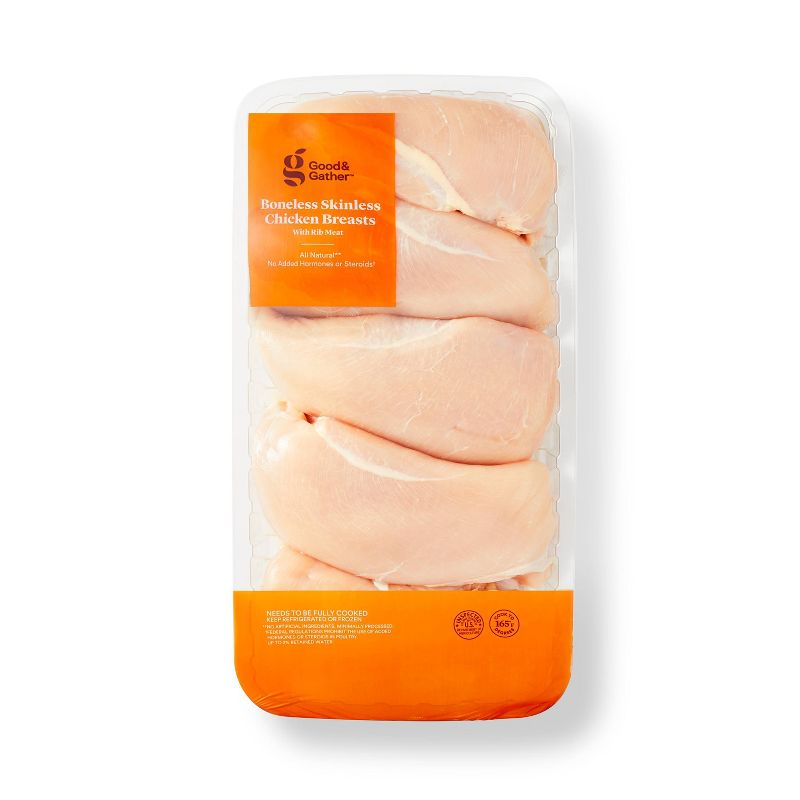 Boneless &#38; Skinless Chicken Breasts Value Pack - 3.75-7.675 lbs - price per lb - Good &#38; Gather&#8482;, 1 of 7