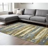 Light Blue Ivory And Brown Wool Abstract Hand Tufted Area Rug - 2 of 4