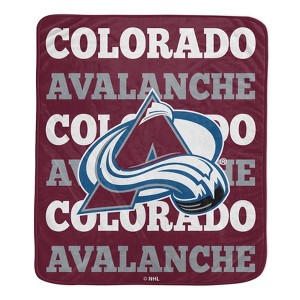NHL Colorado Avalanche Repeat Logo Wordmark Ultra Soft Blanket - 1 of 1