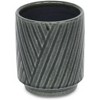 Cheung's Parlora Crossed Diagonal Pattern Straight Side Ceramic Pot - Small - Dark Gray - 4 of 4