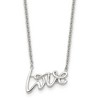 Chisel Stainless Steel Polished LOVE on an 18" Cable Chain Necklace - 2 of 4