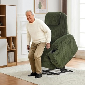 Lift Recliner Chair, Remote,2 Cup Holders, Side Pockets and Stand Assist, Lift Chair Living Room Single Sofa Side - 1 of 4