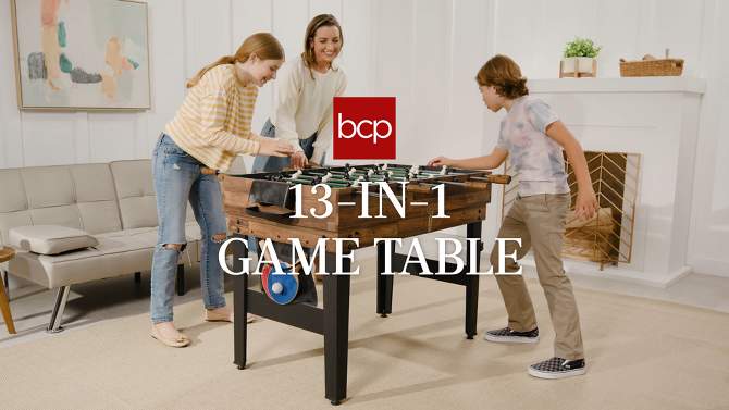 Best Choice Products 13-in-1 Combo Game Table Set w/ Ping Pong, Foosball, Basketball, Air Hockey, Archery, 2 of 11, play video