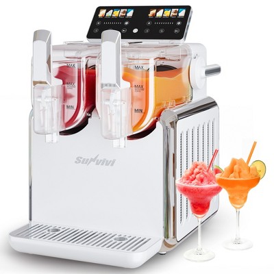 Heynemo Dual-Tank Slush Machine for Home: 169oz Frozen Drink Maker with Rapid Chill Technology, Self-Cleaning System & 5 Drink Modes