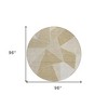 Beige Tan And Ivory Geometric Washable Indoor Outdoor Area Rug - 3 of 4